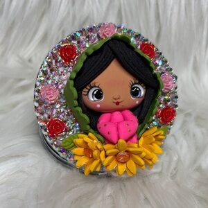 Virgen de Guadalupe Colorful Decorative Compact Mirror
